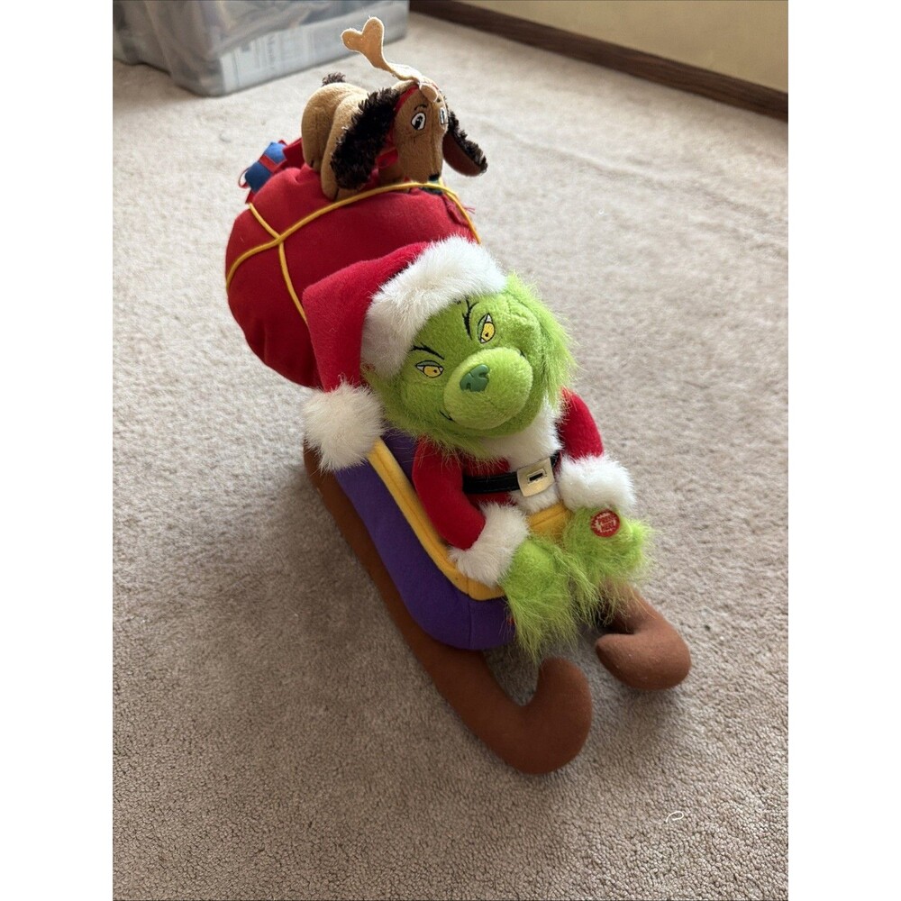 Grinch's Sleigh Plush Large Dr. Seuss 2000 Beverly Hills Teddy Bear Co.